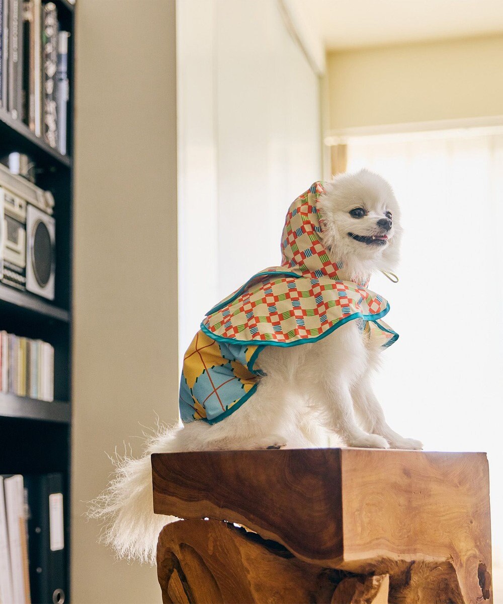 COQ PLAID ARGYLE ドッグポンチョ レインコート 