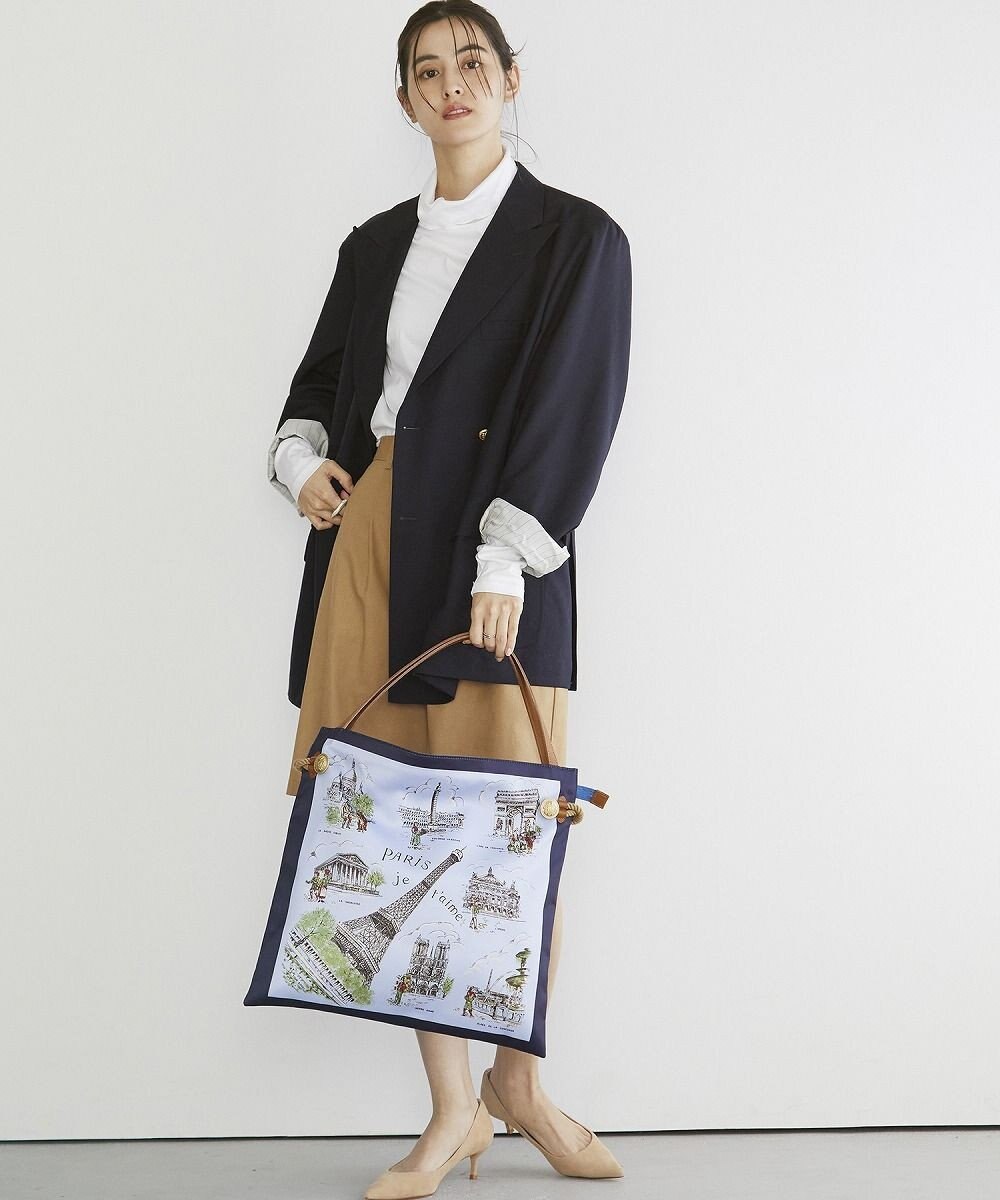 TOPKAPI 【TREASURE TOPKAPI】【アーカイブ】マイルドサテン スカーフ パネル柄 トートバッグ 2023 