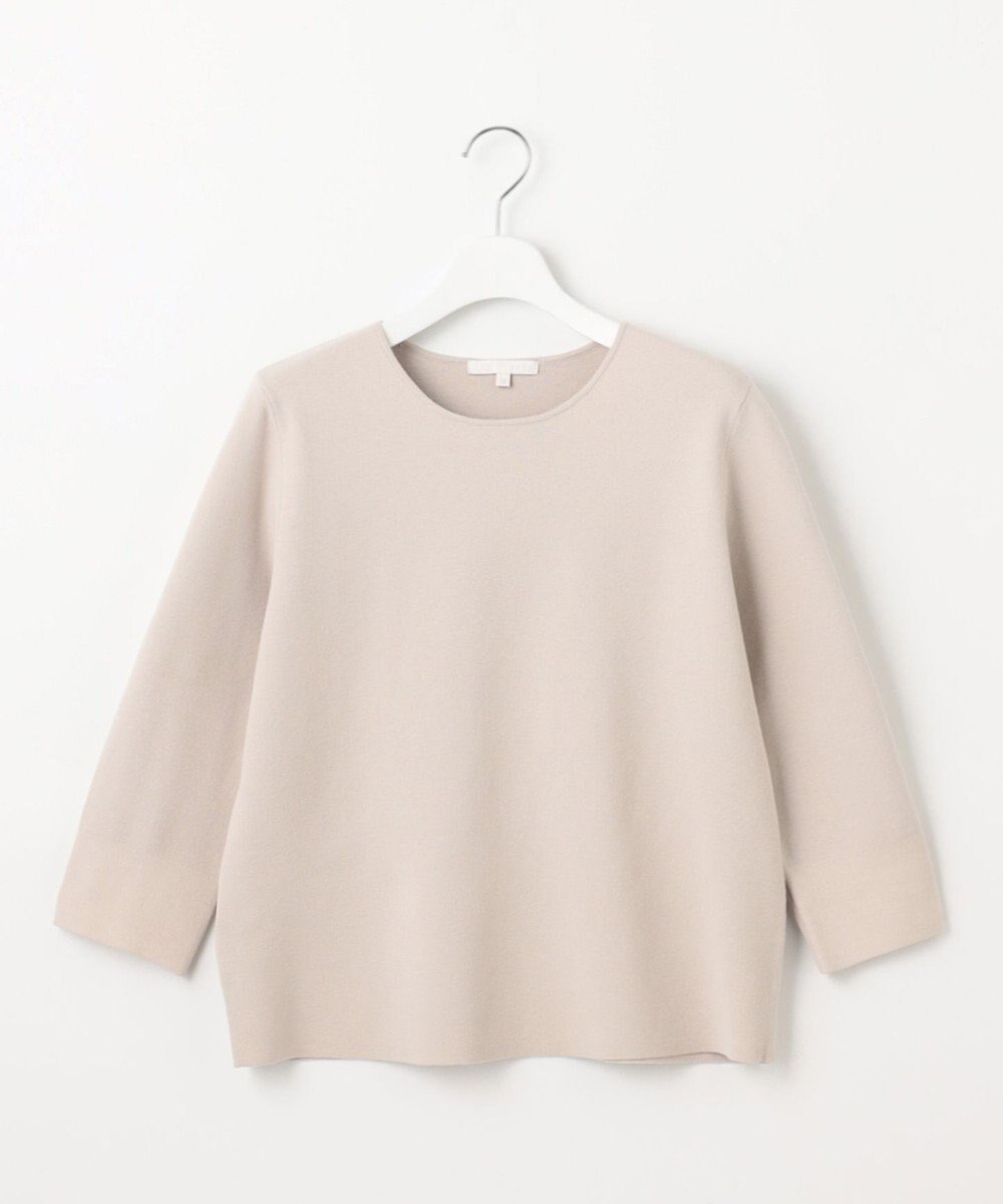 自由区 L 【アンサンブル対応・洗える】レーヨンストレッチ7分袖 ニット 