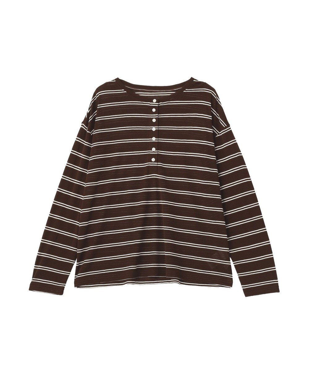 CRAFT STANDARD BOUTIQUE シアーボーダーヘンリーネックロンT 
