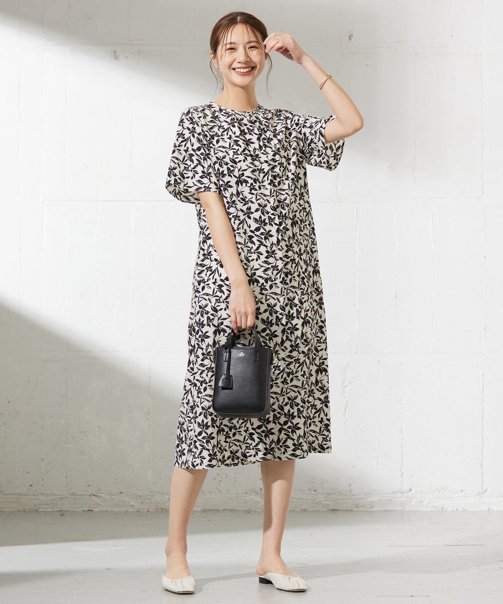 J.PRESS LADIES 【洗える】ボタニカルプリント ワンピース 