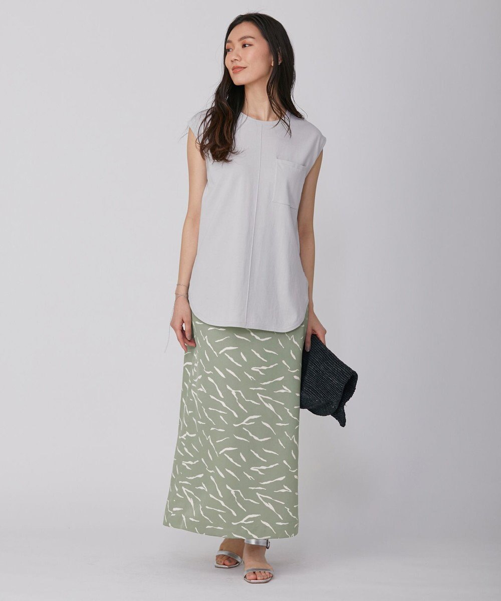 ICB L 【洗える】ガスコットンハイゲージ ノースリーブニット 