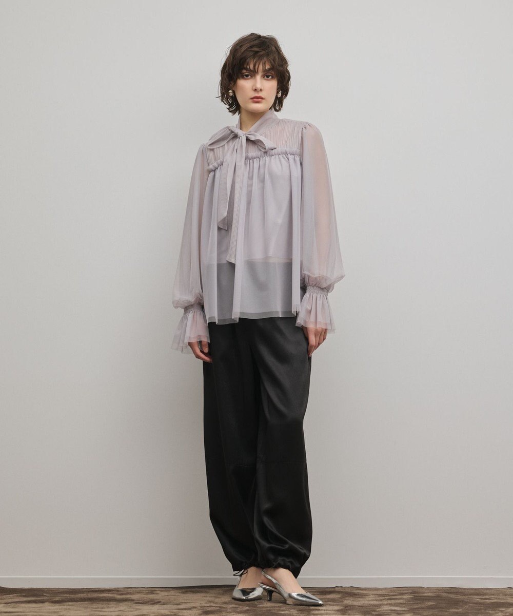 GRACE CONTINENTAL チュールタイブラウス 