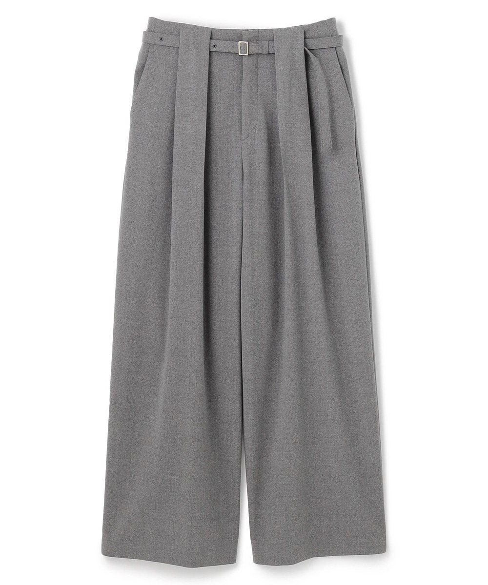 BEIGE， 【セットアップ対応・洗える・Precious 10月号掲載】ZEPHYR / ウールライクタックベルトワイドパンツ 