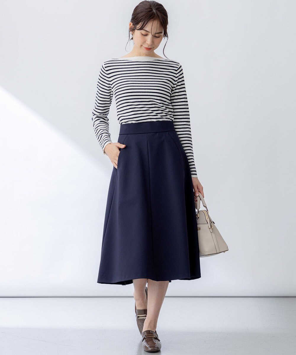 組曲 シルク混ニットロングＴシャツ 