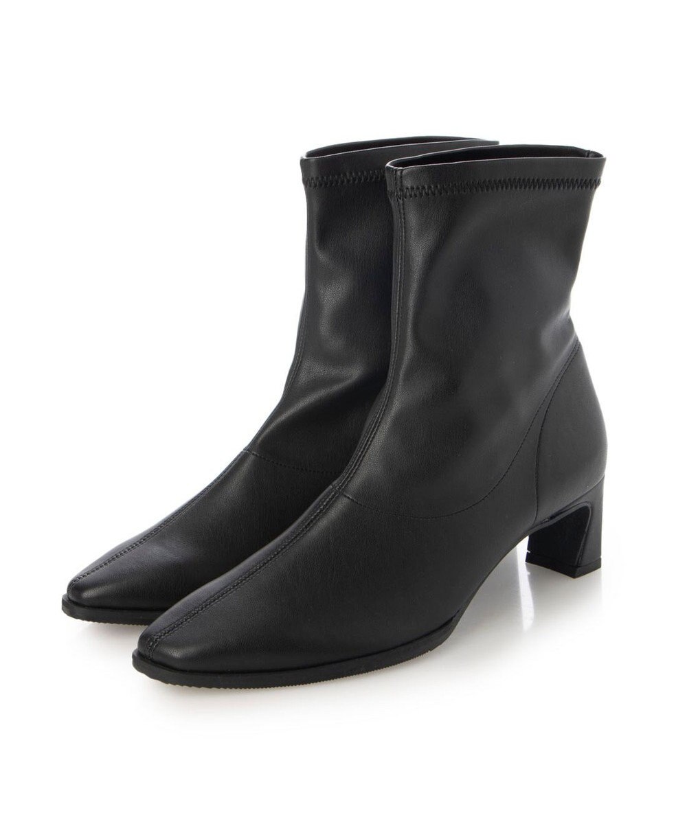 MODE ET JACOMO <carino>【レイン対応】フレアヒールストレッチブーツ 