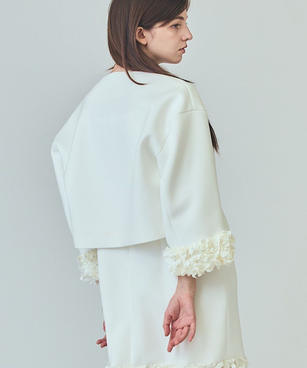 GRACE CONTINENTAL フラワーチュール切替ジャケット 
