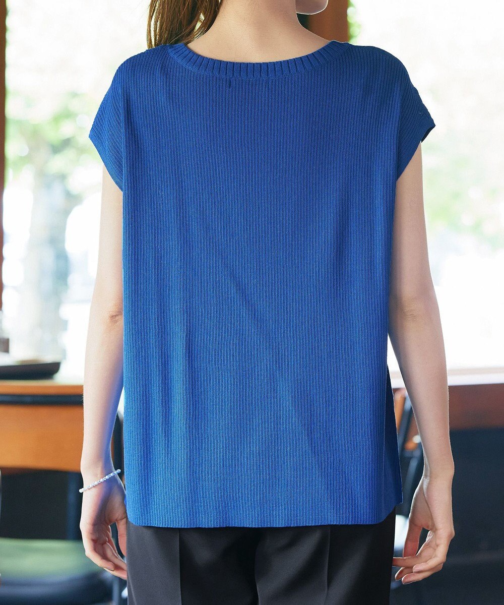 Tiaclasse 【洗える】ナナメ切替リボンニットトップス 