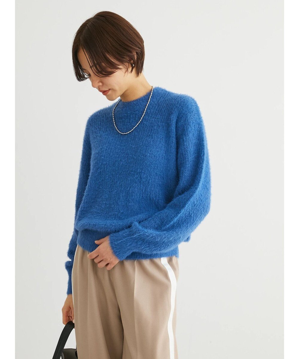 Green Parks フェザーモックネックニットプルオーバー 