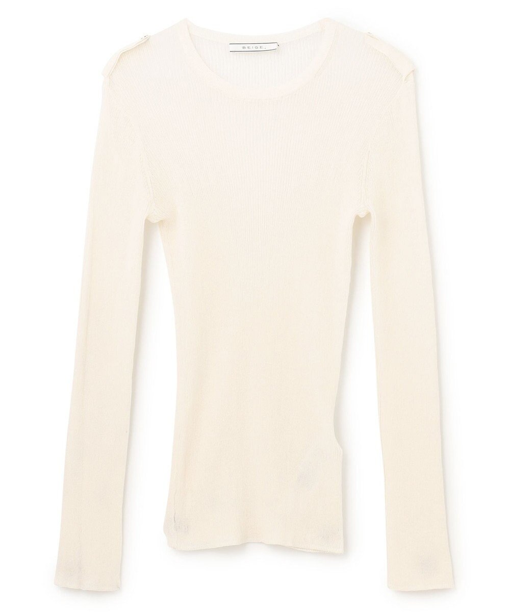 BEIGE， LIANE / リブニットトップス 