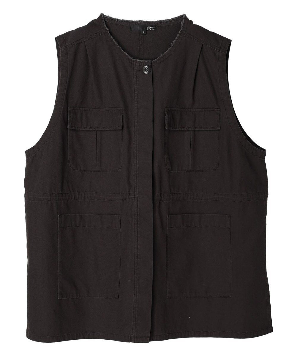 Green Parks ・ＳＵＧＡＲ　ＳＰＯＯＮ　ノーカラーミリタリーベスト 