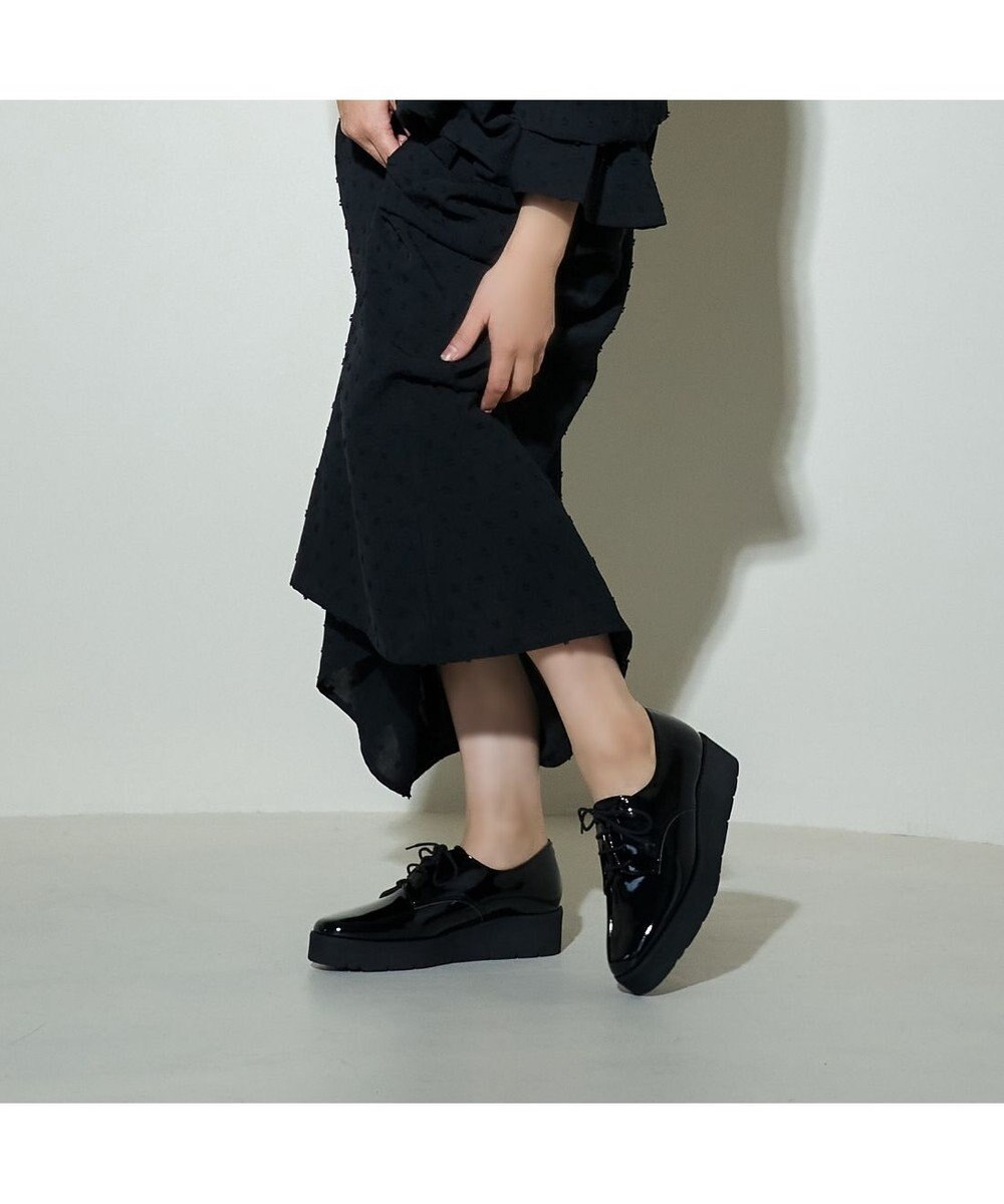 MODE ET JACOMO <carino>【レイン対応】レースアッププラットフォーム 