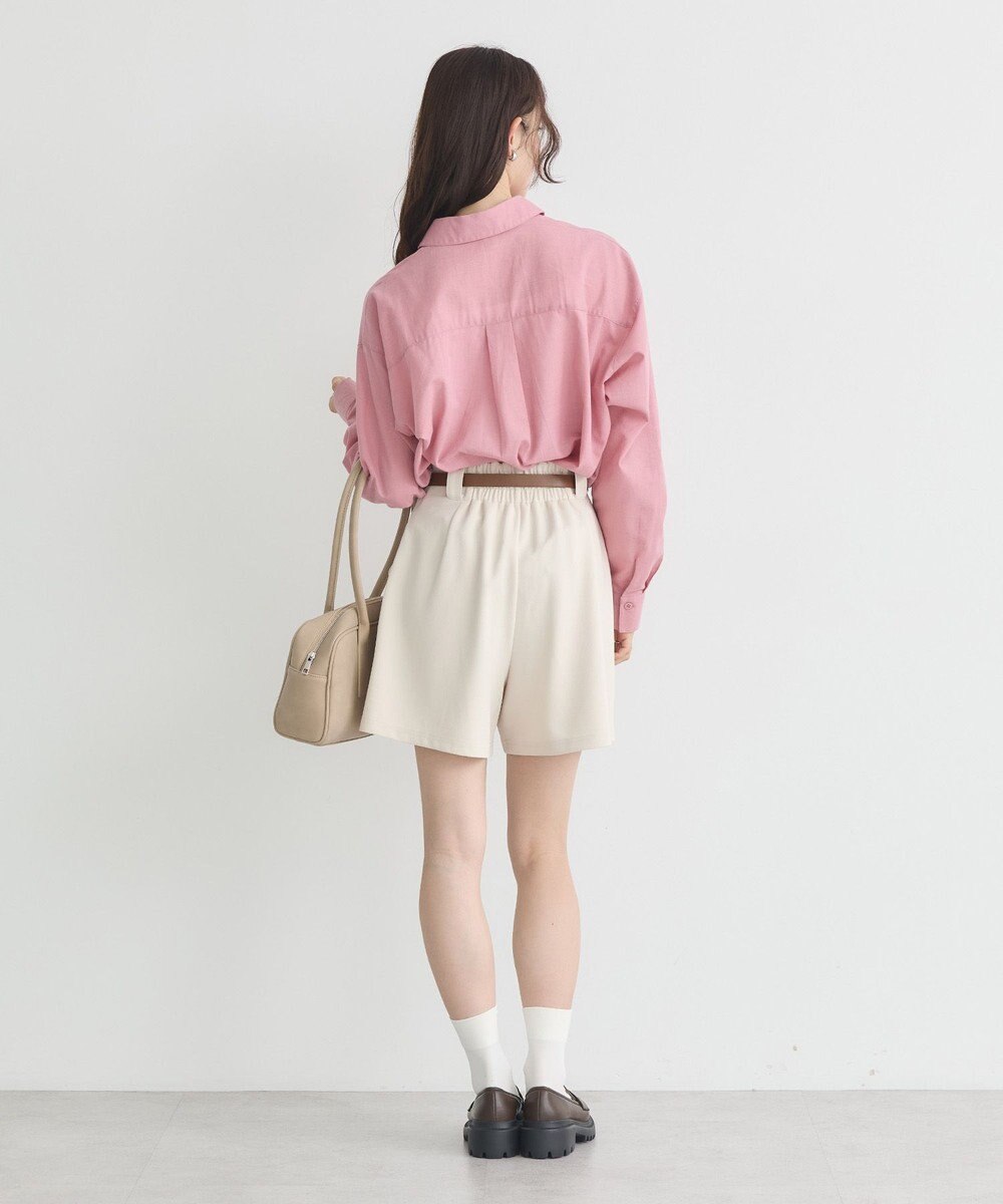 earth music&ecology 【接触冷感】綿麻混ベーシックシャツ 