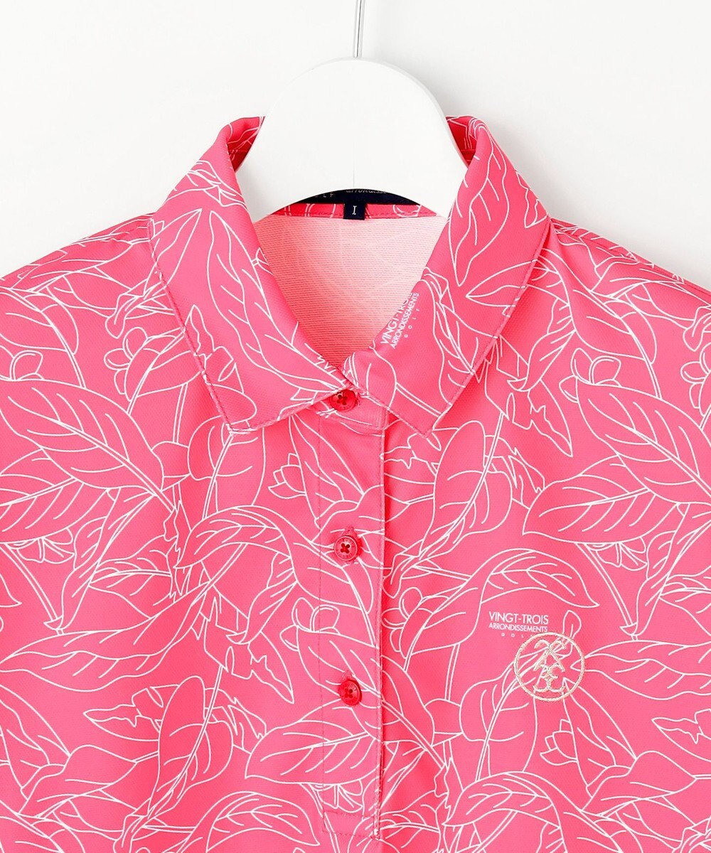 23区GOLF 【WOMEN】遮熱エイトムーブ リーフポロシャツ 