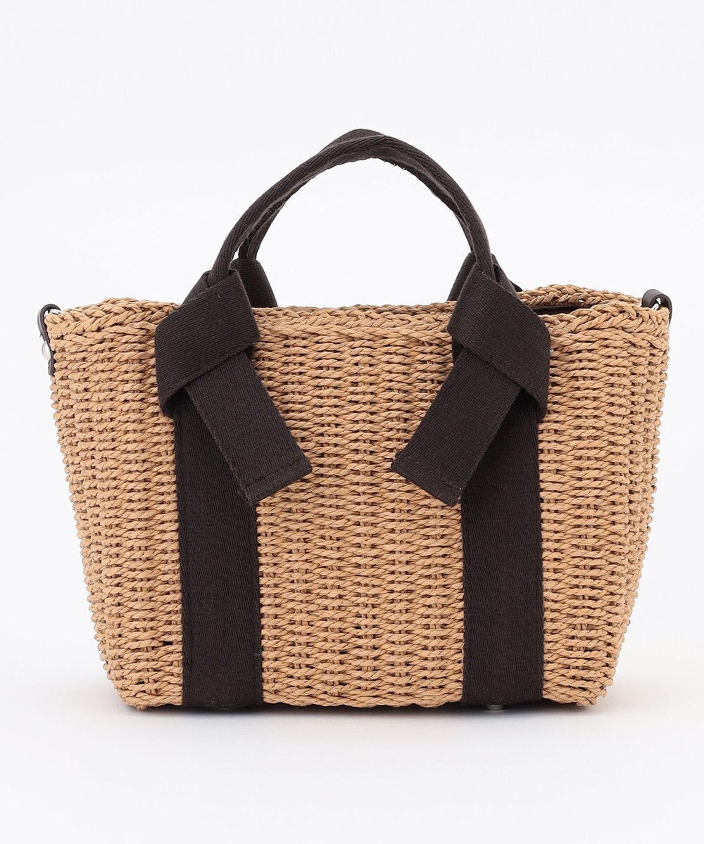 LA BAGAGERIE 【MONICA】リボンハンドル2WAYかごバッグ 