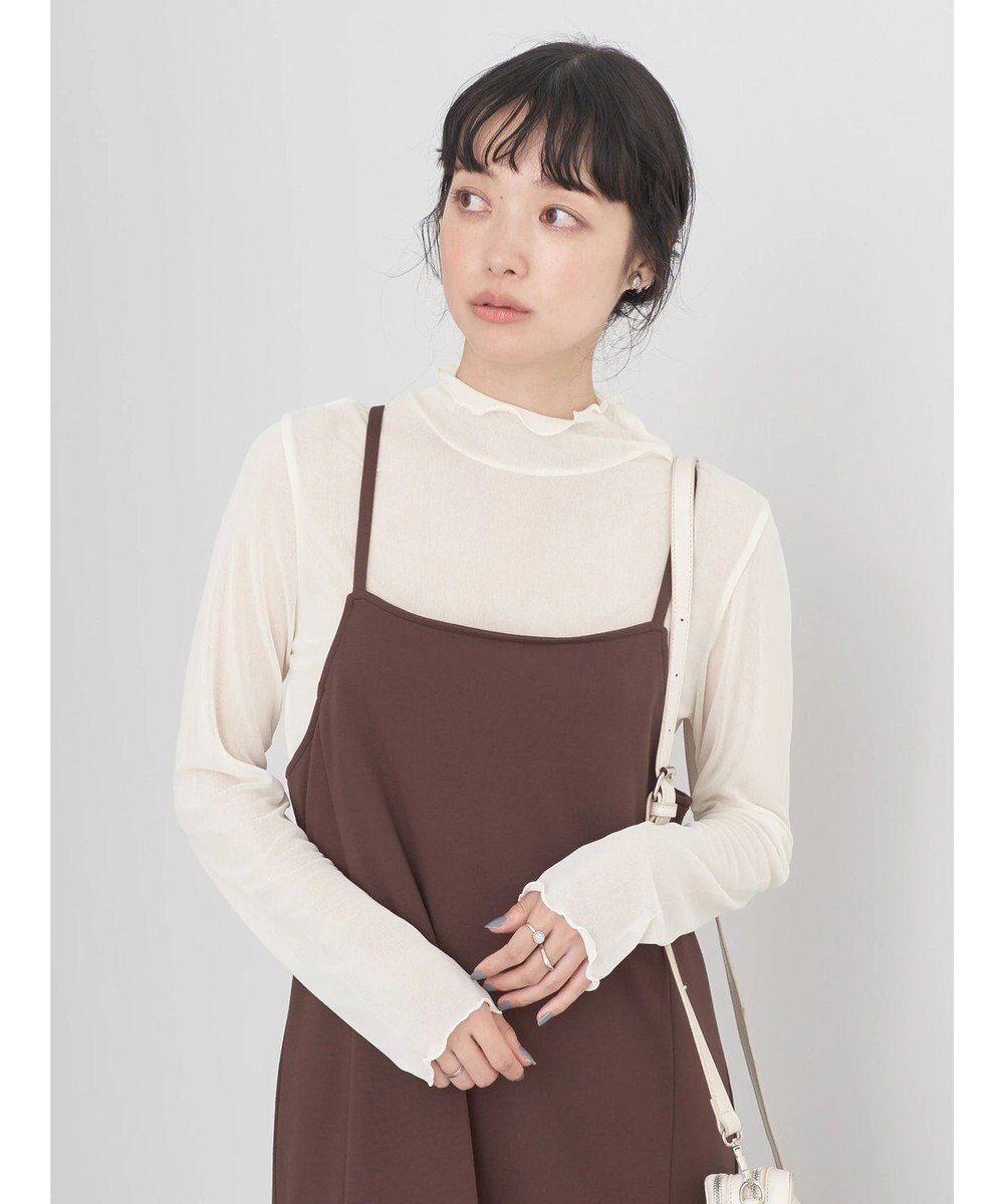 earth music&ecology シアーハイネックメロープルオーバー 