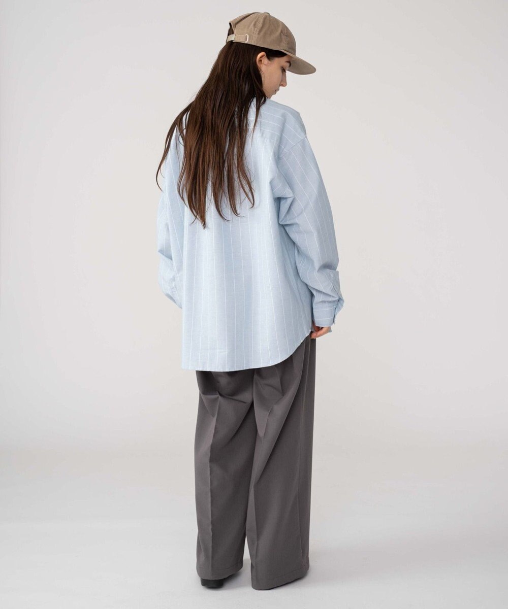 WEGO 【ユニセックス着用ITEM/MLサイズ展開】オックスフォードエンブレムシャツ（LS） 