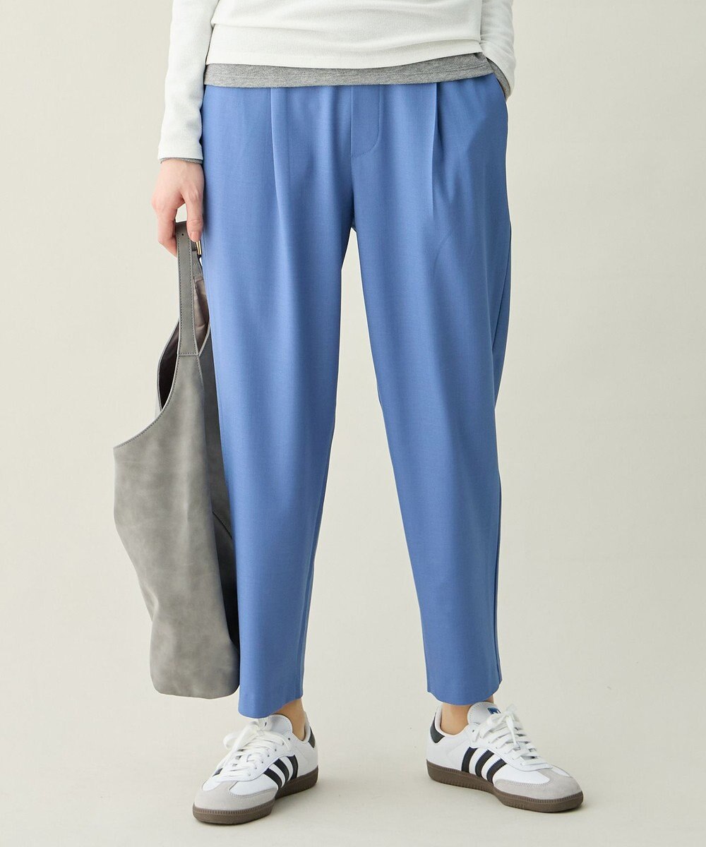 ANY L イージーケアライトストレッチテーパードパンツ 