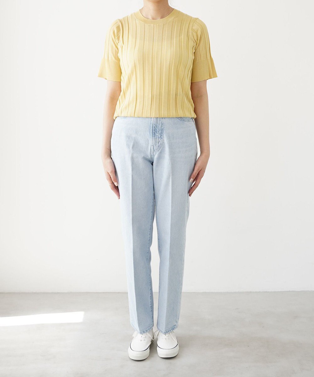 woadblue ハイライズデニムパンツ アイスブルー 