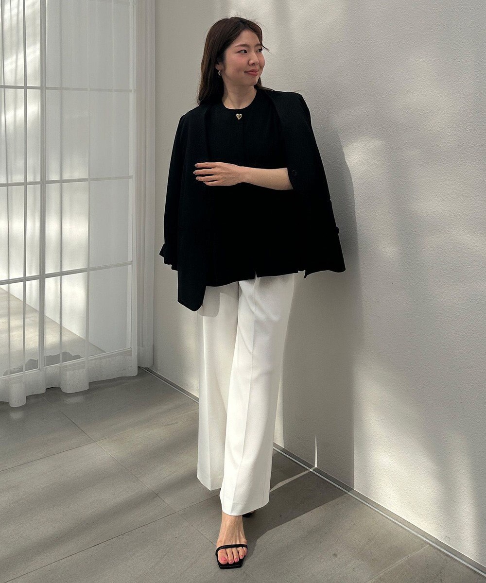 UNFILO BEAUTY MOVE ボタン付き ノーカラージャケット 