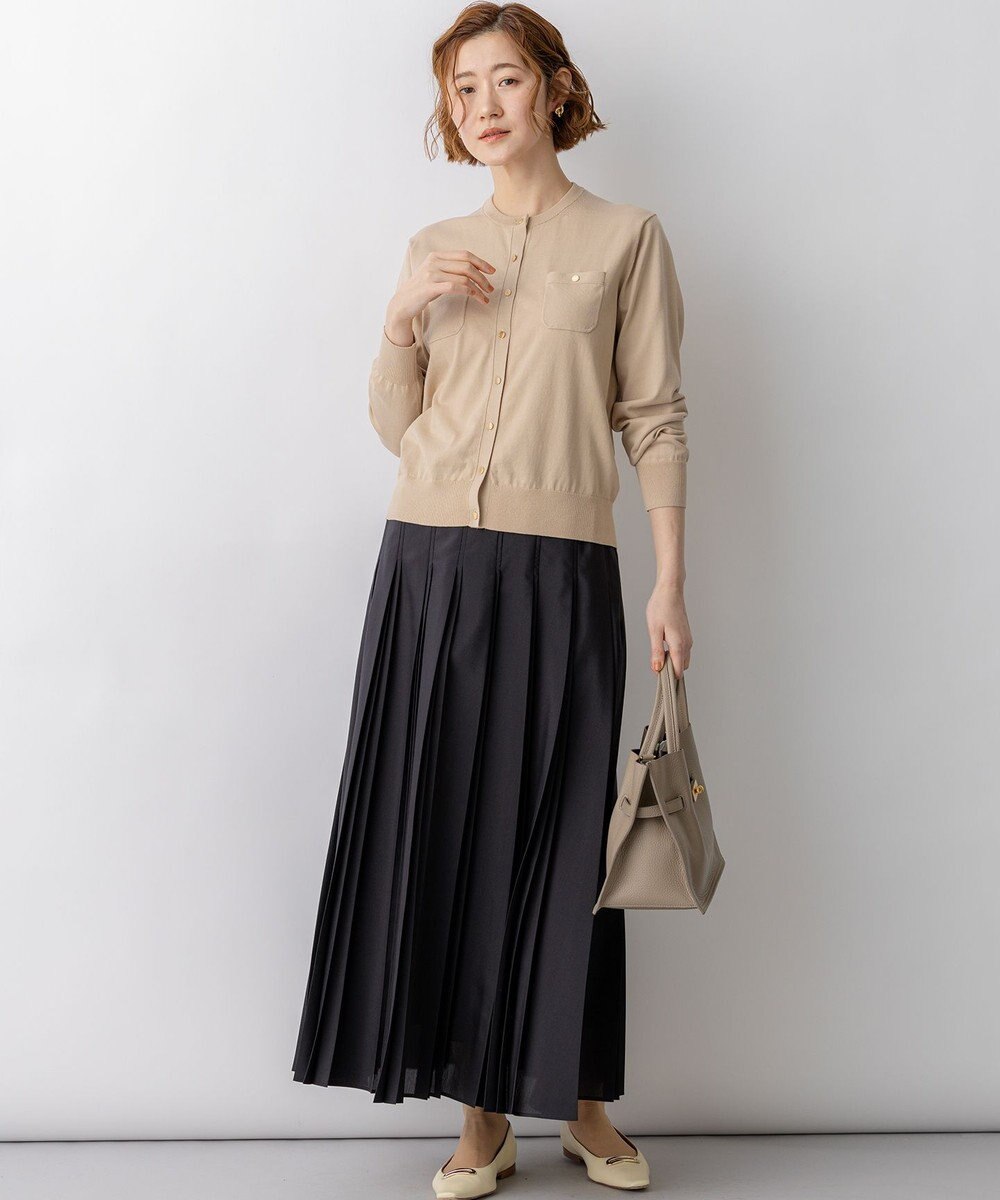 23区 【先行予約】グロッシープリーツ ロングスカート 