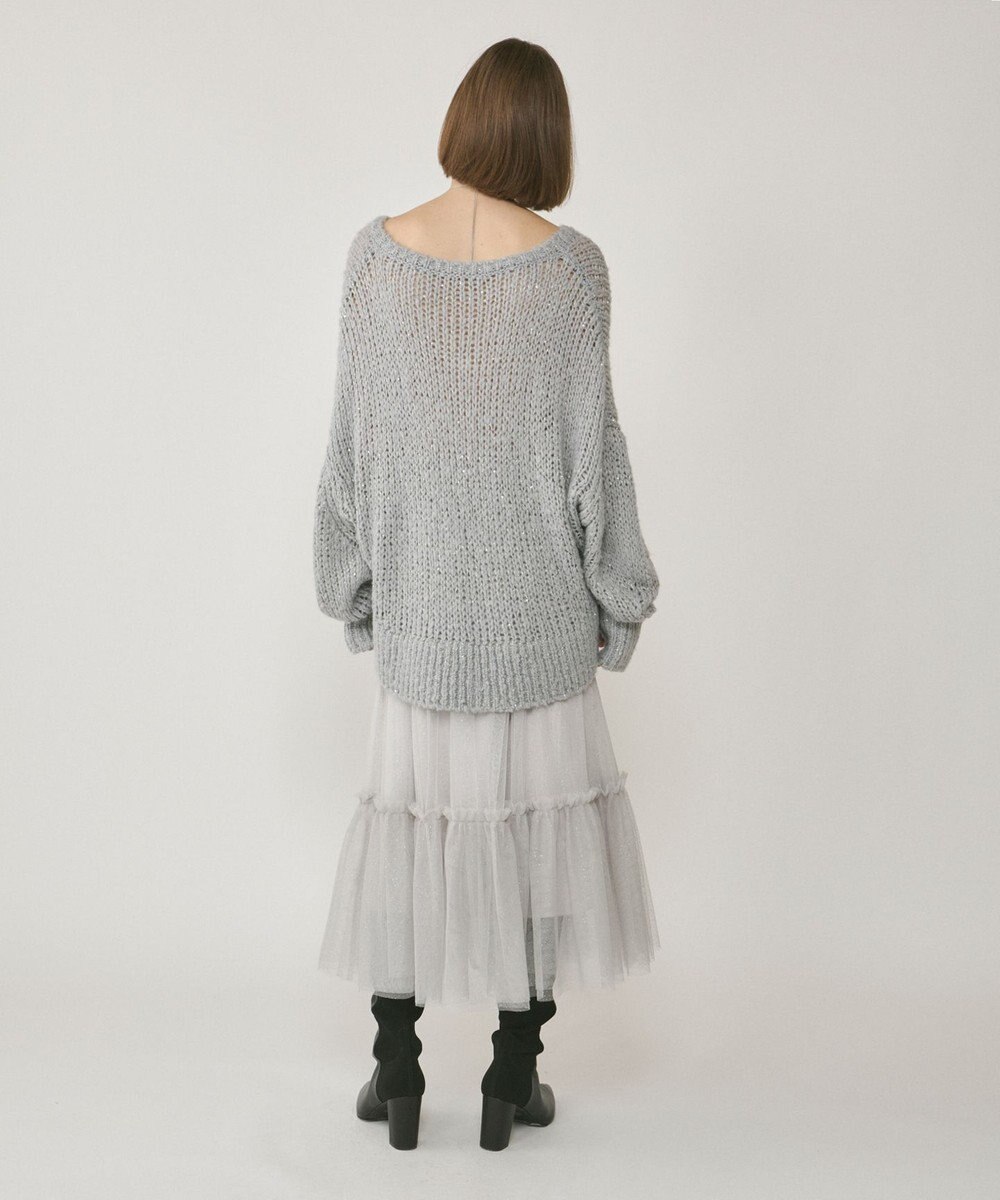 GRACE CONTINENTAL ラメチュールギャザースカート 