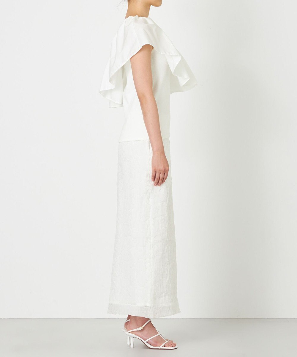 NAVE 【Nave・洗える/撥水/ストレッチ素材】ライトタフタ ワンショルダーブラウス 