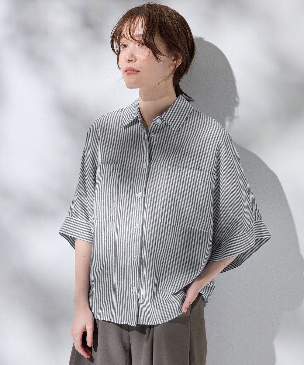 ANY 【手洗い可】コットンリネンブラウス 