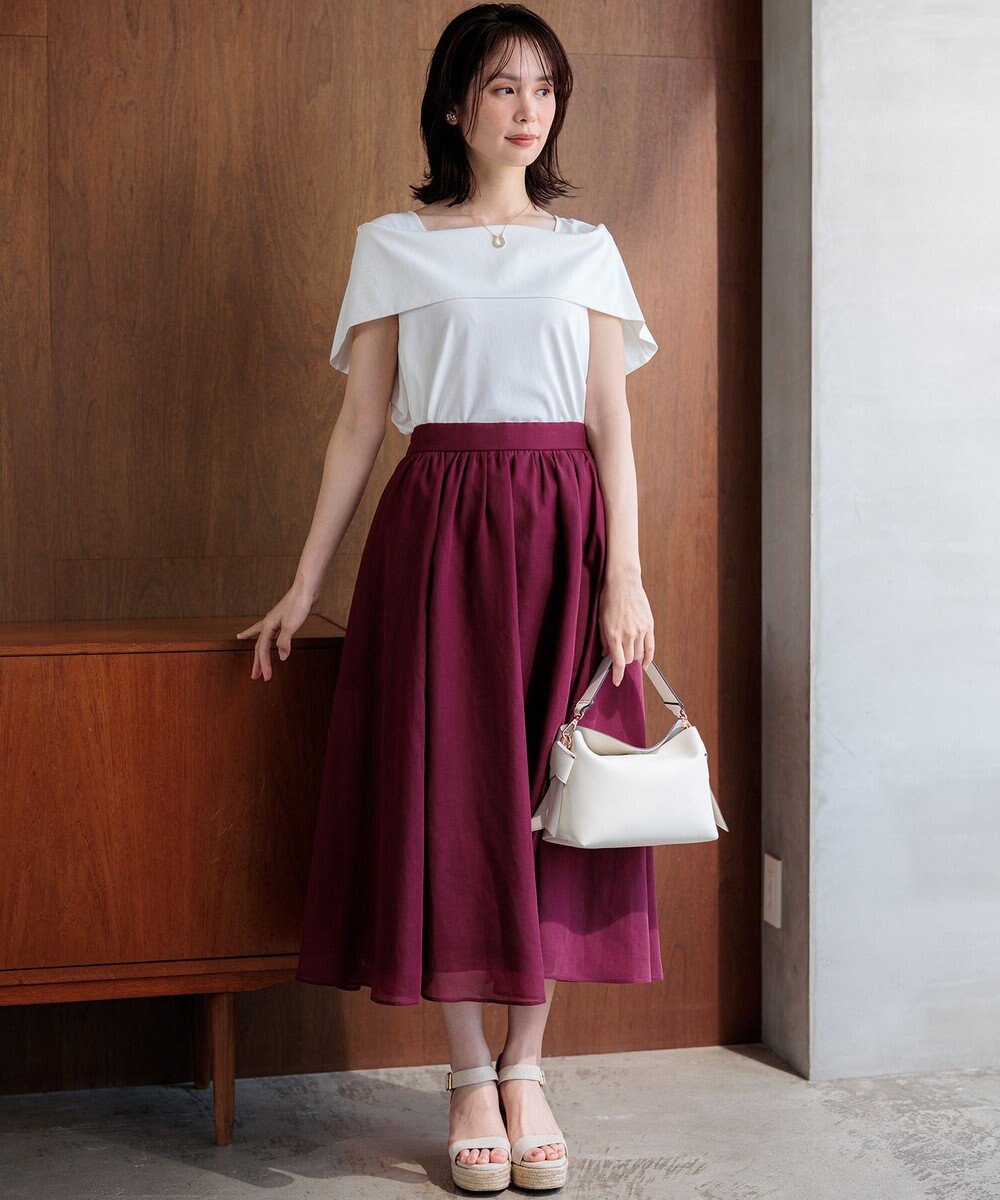 組曲 L 【先行予約】GIZAコットンオフショルダー カットソー 