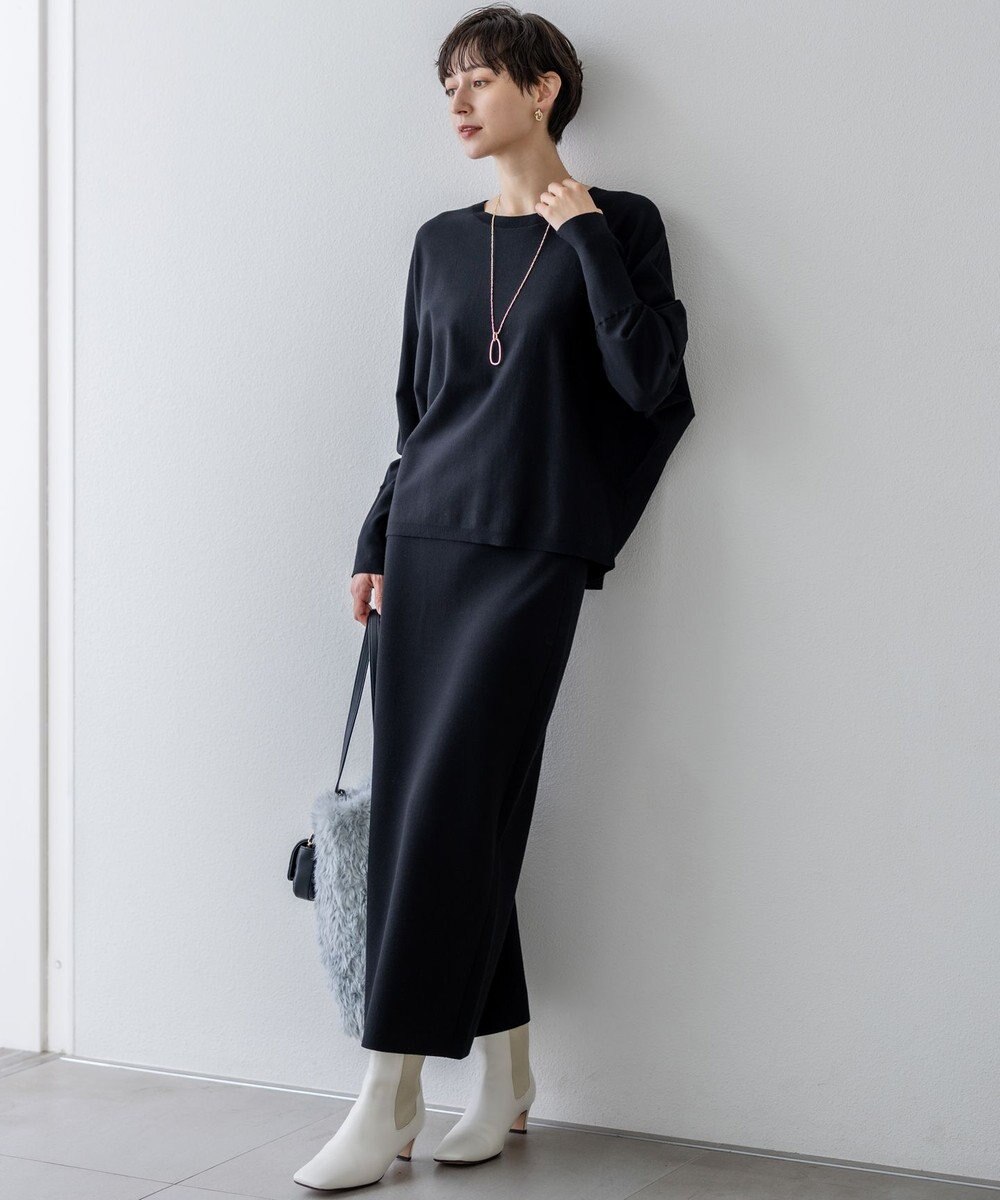 23区 【洗える/吊り干しOK】ヴィスコースストレッチ ドルマンスリーブ ニット 