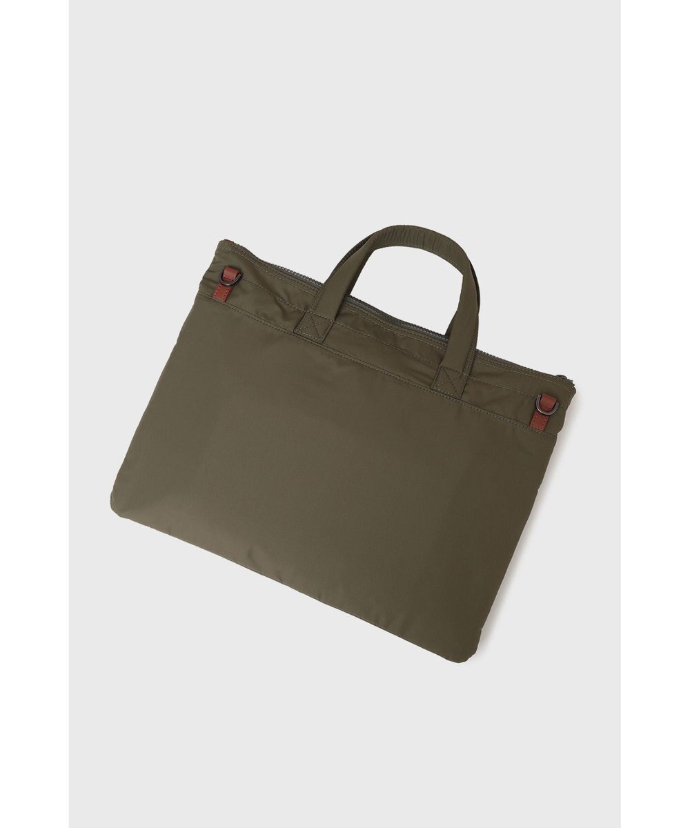 DAKS 軽量ナイロン×牛革 ハウスチェックディテール ブリーフケース 