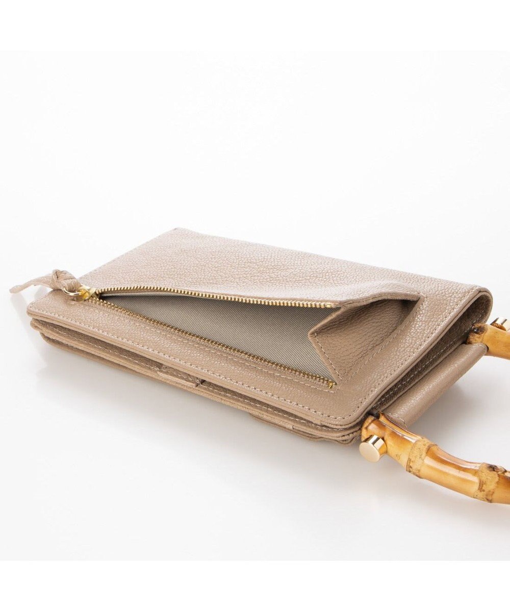 UNBILLION perche バンブーハンドルゴートモバイルウォレットショルダー 