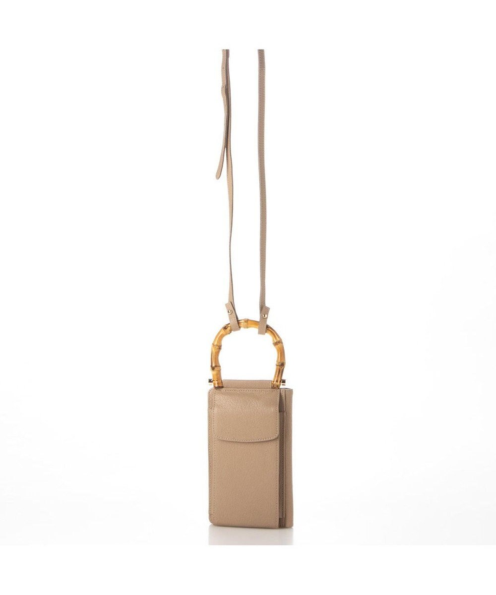 UNBILLION perche バンブーハンドルゴートモバイルウォレットショルダー 