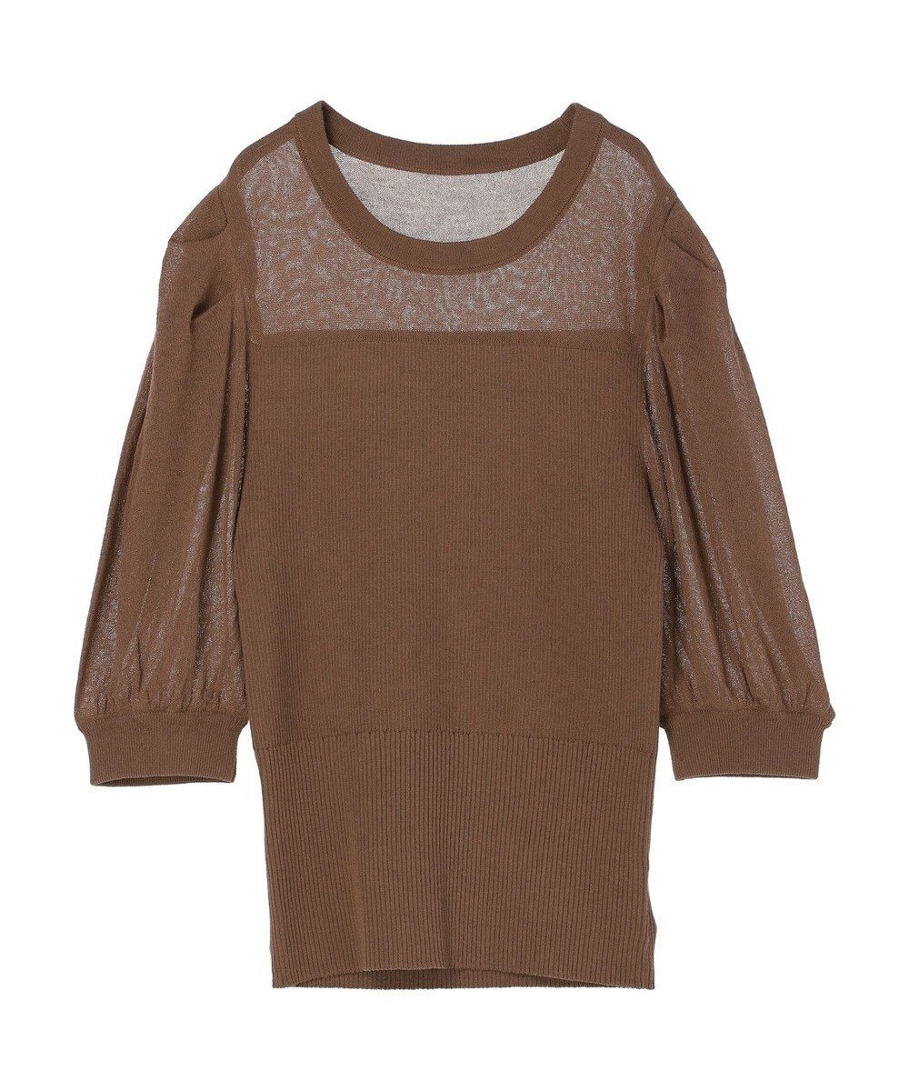 earth music&ecology シアーパワショルニットプルオーバー 