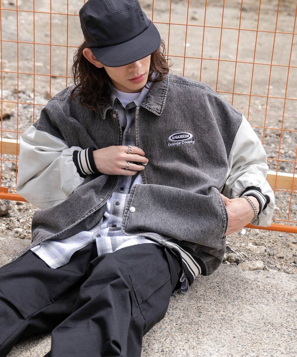 WEGO 【ユニセックス着用ITEM】デニムスタジャン 