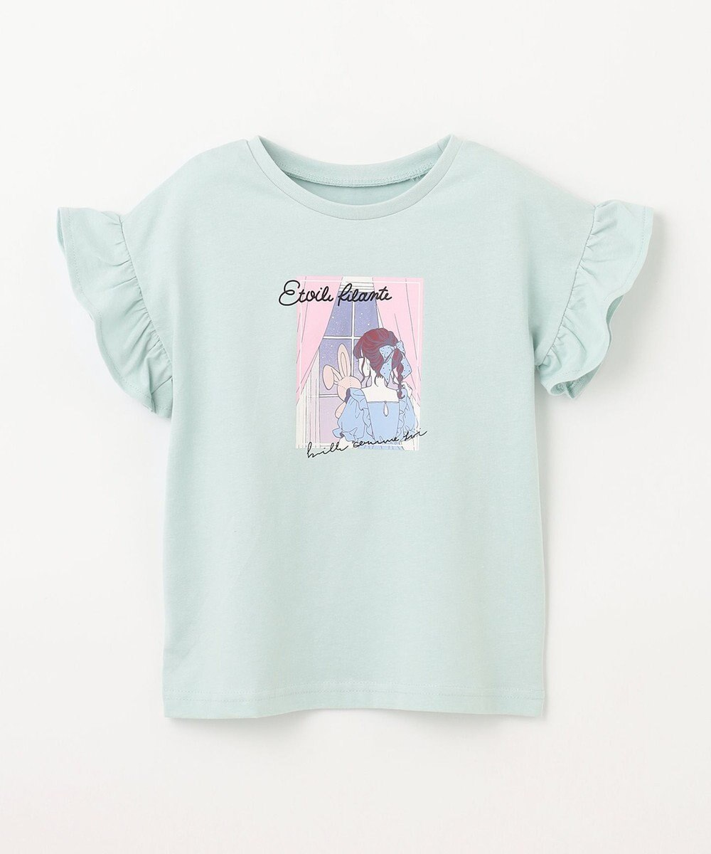 ANY KIDS 袖フリル エモプリント Ｔシャツ 