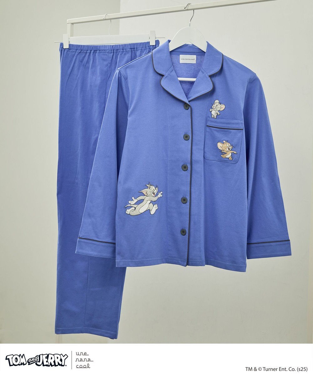 une nana cool トムとジェリー × une nana cool 【綿100％】開襟パジャマ 