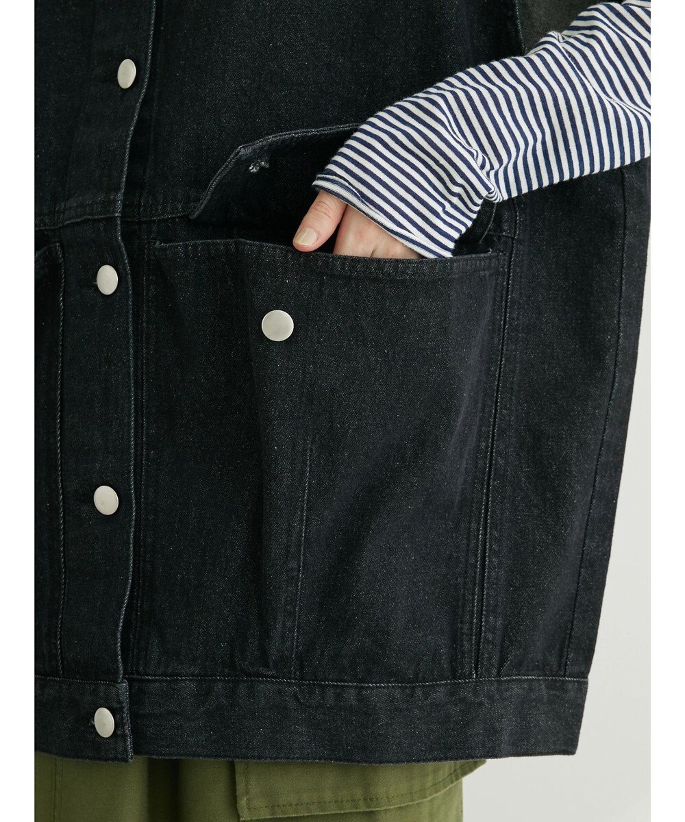 Green Parks ・ＥＬＥＮＣＡＲＥ　ＤＵＥ　ノーカラーデニムベスト 