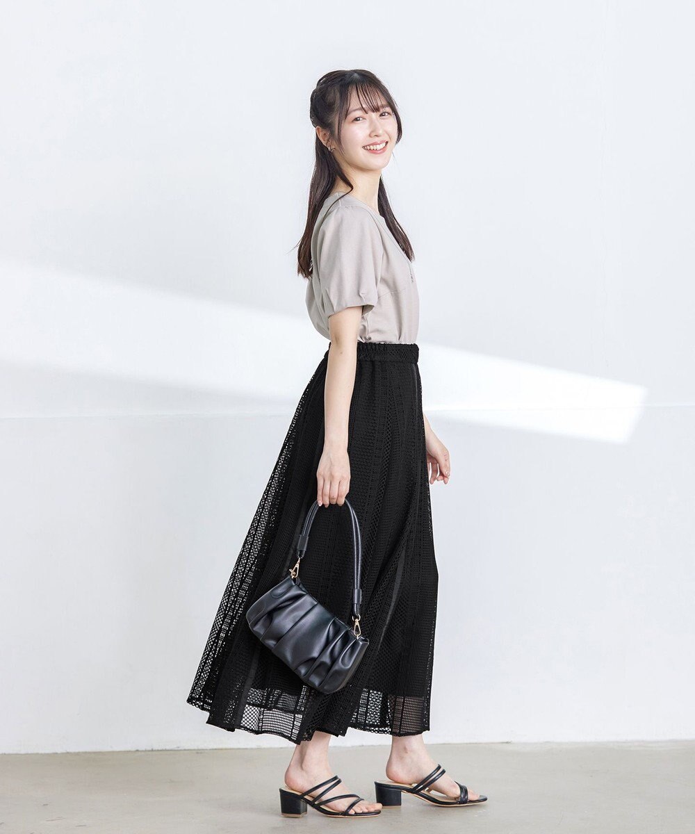 Tiaclasse 【UVケア・接触冷感】“あまラク” タックパフスリーブカットソートップス 