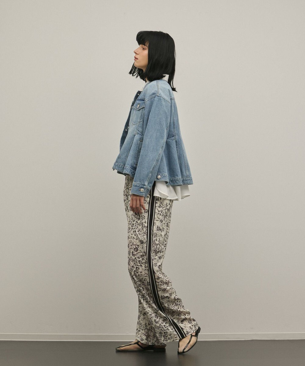 GRACE CONTINENTAL ペプラムデニムジャケット 