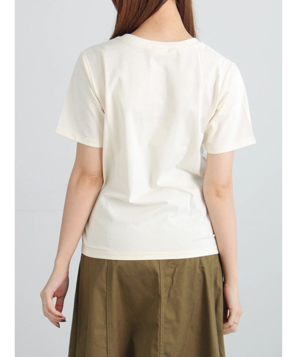 Te chichi フロッキープリントロゴTシャツ 