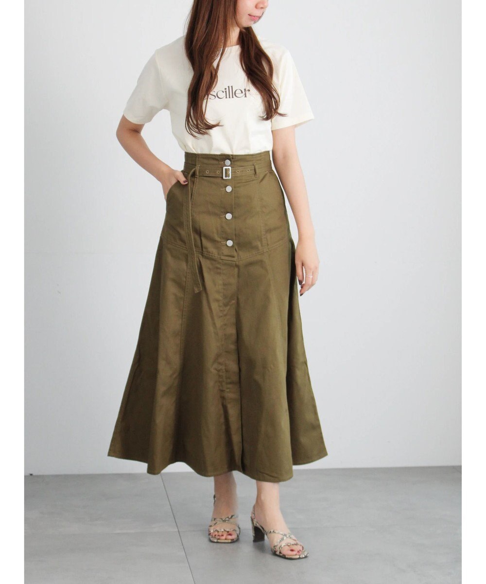 Te chichi フロッキープリントロゴTシャツ 