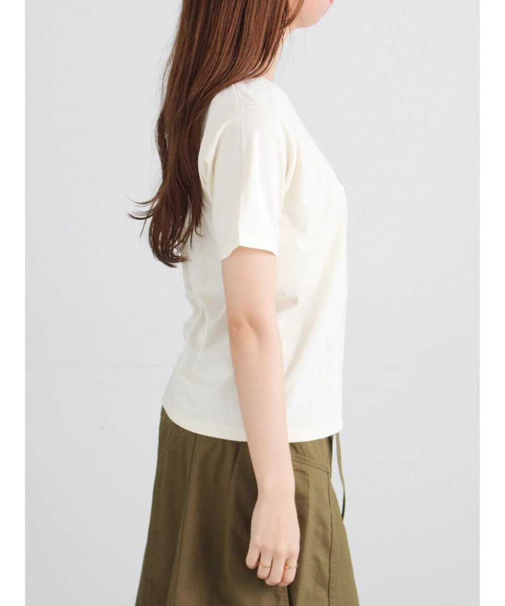 Te chichi フロッキープリントロゴTシャツ 