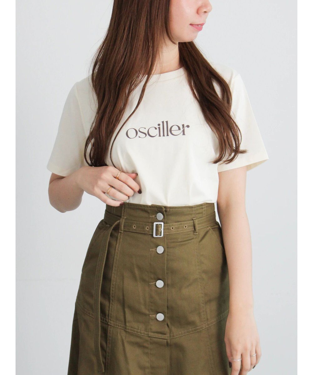 Te chichi フロッキープリントロゴTシャツ 