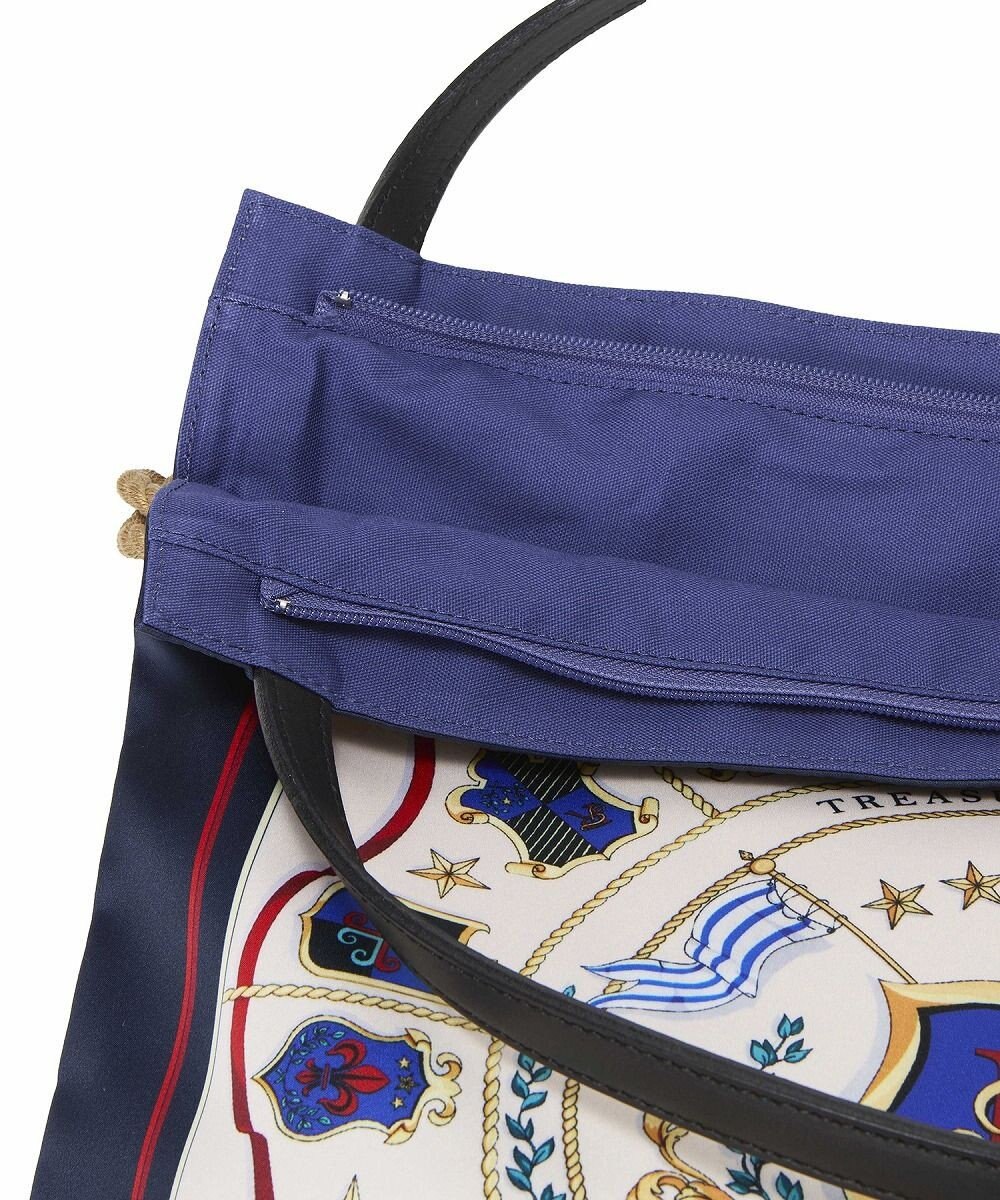 TOPKAPI 【TREASURE TOPKAPI】マイルドサテン スカーフ柄 トートバッグ 