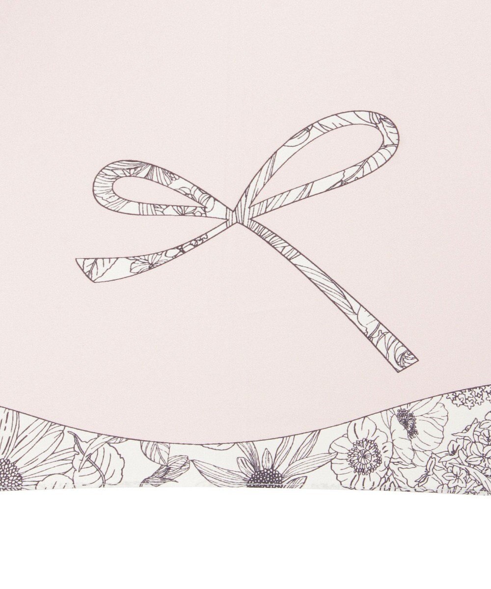 MOONBAT 【耐風傘/ジャンプ傘】ランバン オン ブルー (LANVIN en Bleu) リボン 花柄 長傘 サテンプリント 