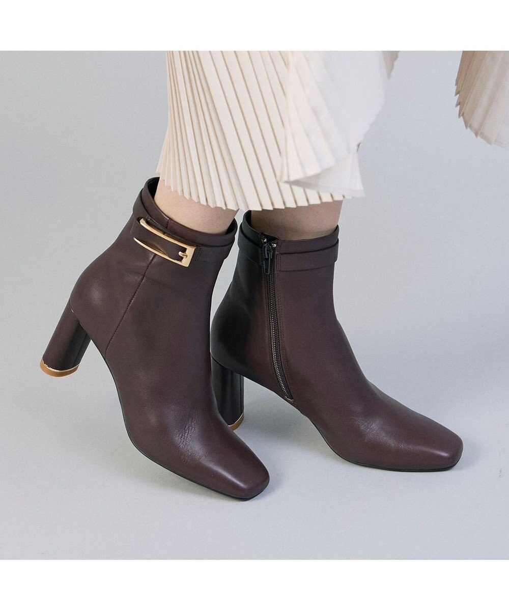 MODE ET JACOMO <MODE ET JACOMO>サイドベルトスクエアトゥショートブーツ 
