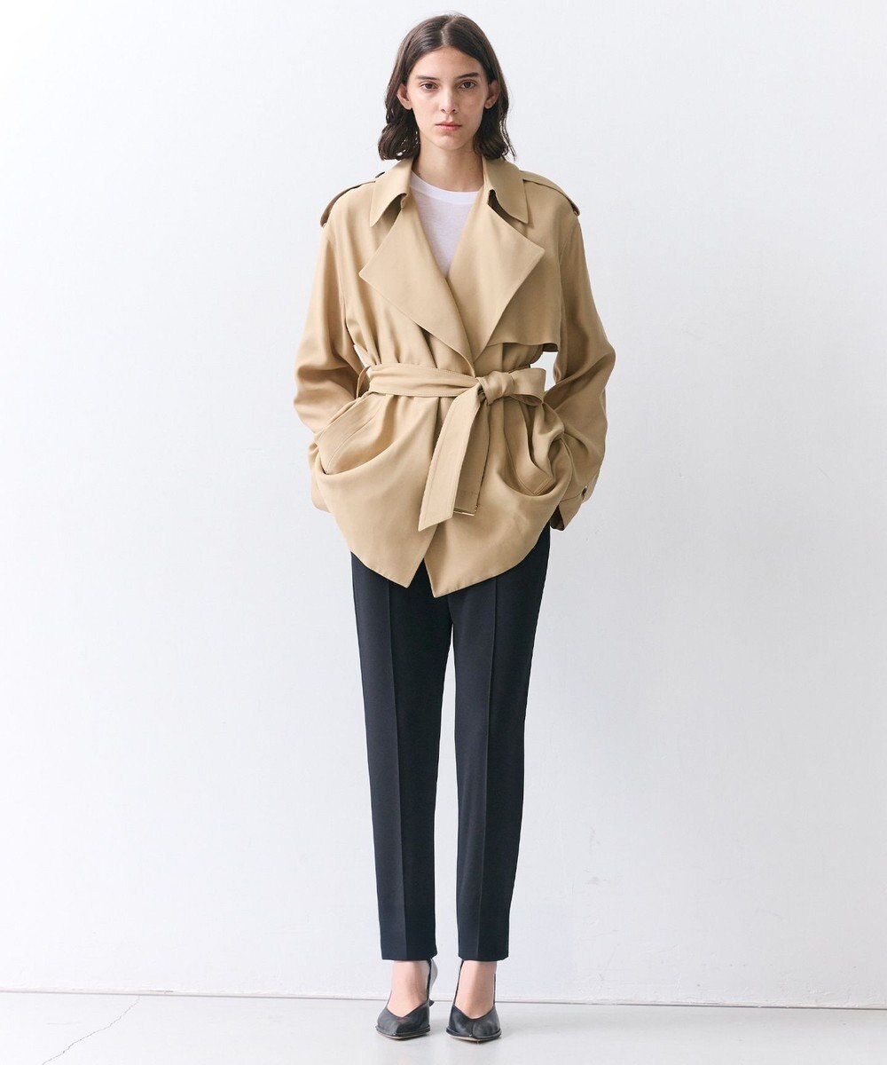 BEIGE， VESZELYITE / ラップショートトレンチコート 