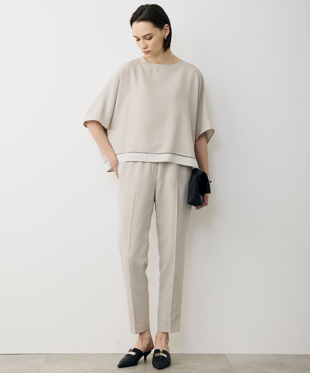 ICB L 【先行予約・WEB限定カラーあり】 FluidBackSatin クロップドブラウス 