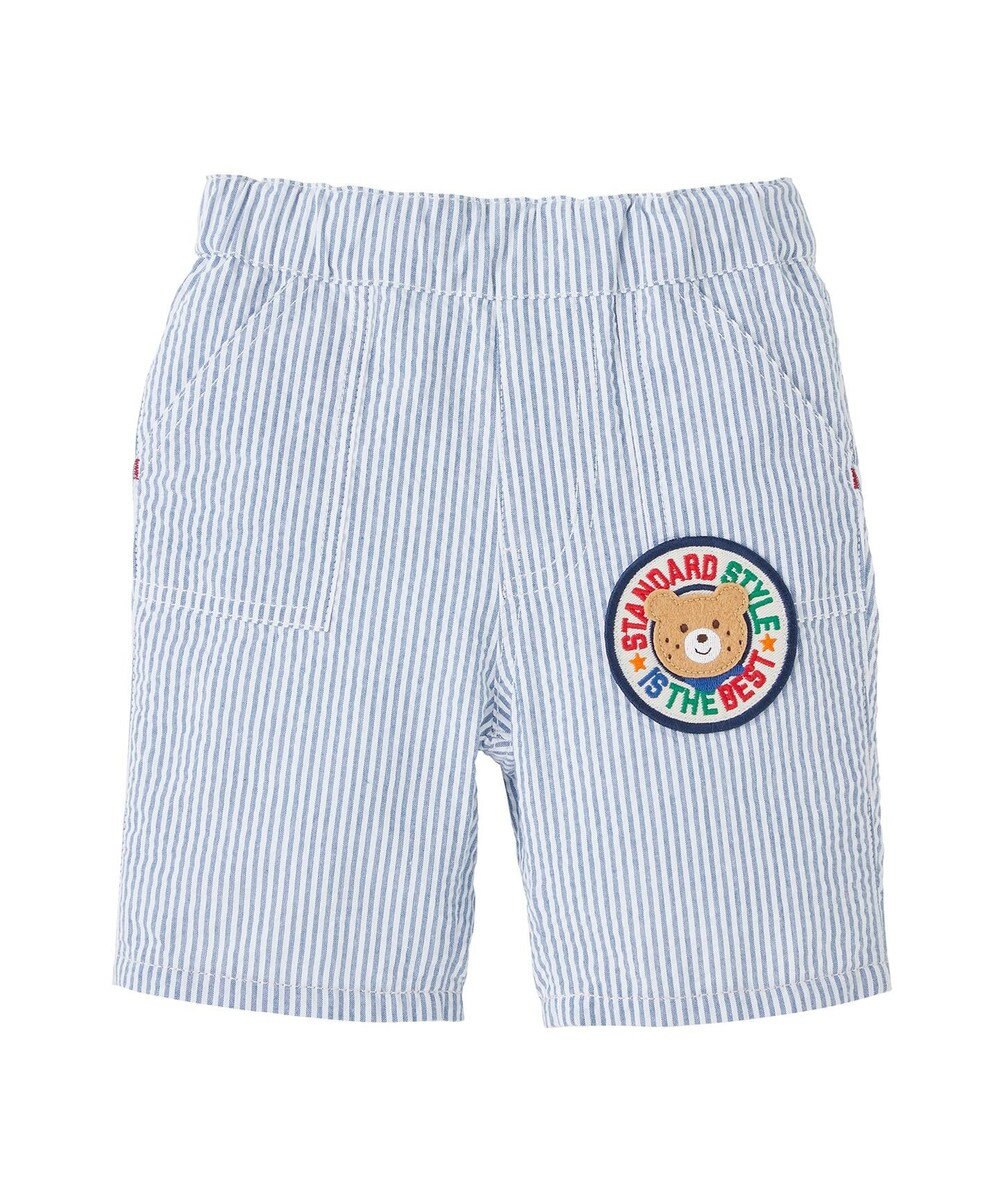 MIKI HOUSE HOT BISCUITS 【80-120cm】 ワッペン 6分丈 ハーフパンツ 